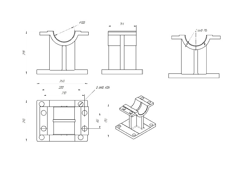 Корпус подшипника 86К.55.03.208А-01
