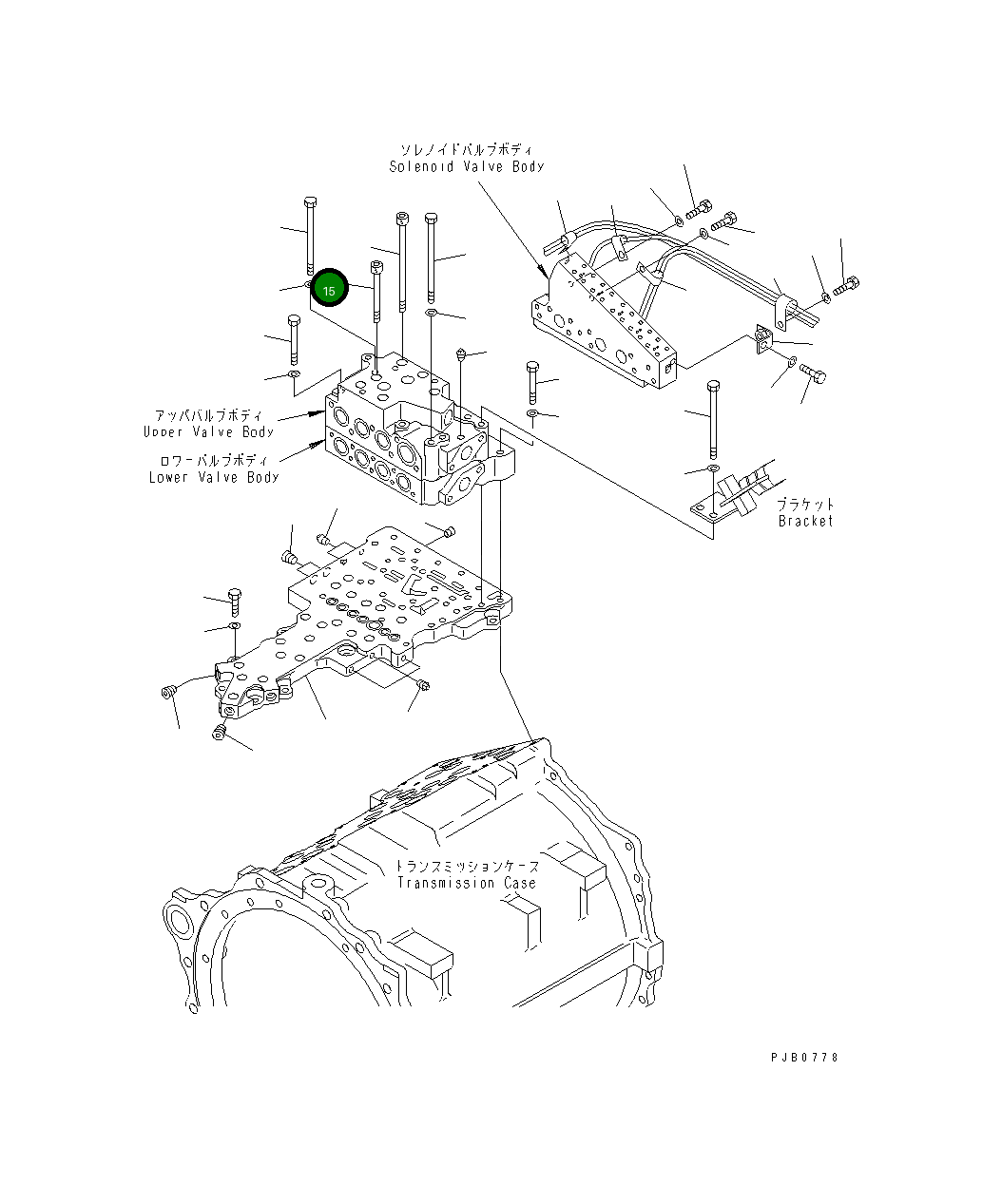 Болт 17A-15-15850 Komatsu