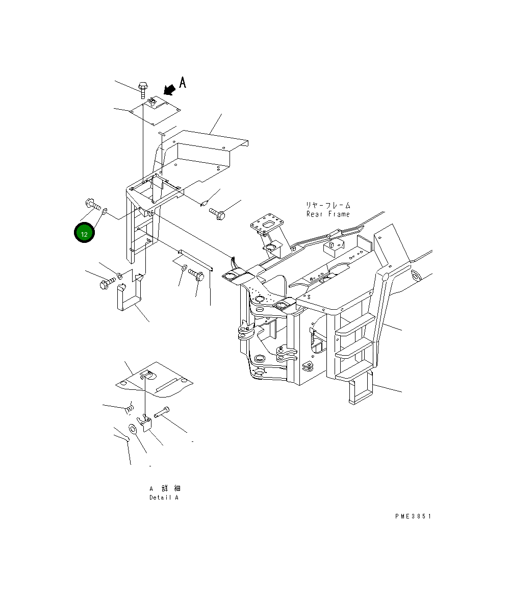 Болт 01435-01245 Komatsu