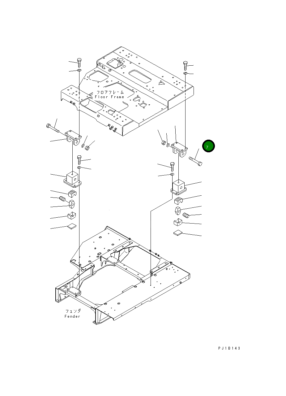 Болт 198-54-13770 Komatsu