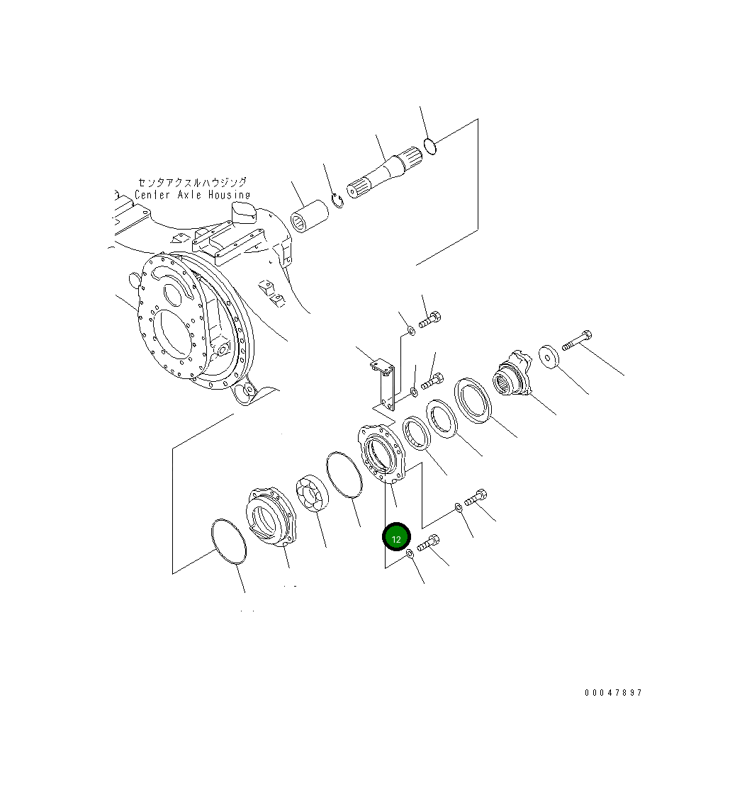 Крышка 56D-23-16691 Komatsu