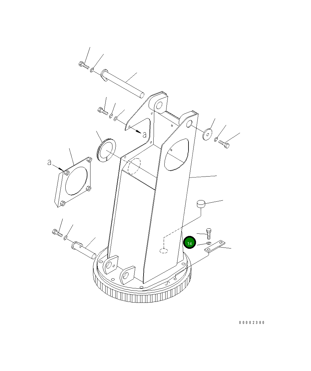 Болт MH21015-06020 Komatsu