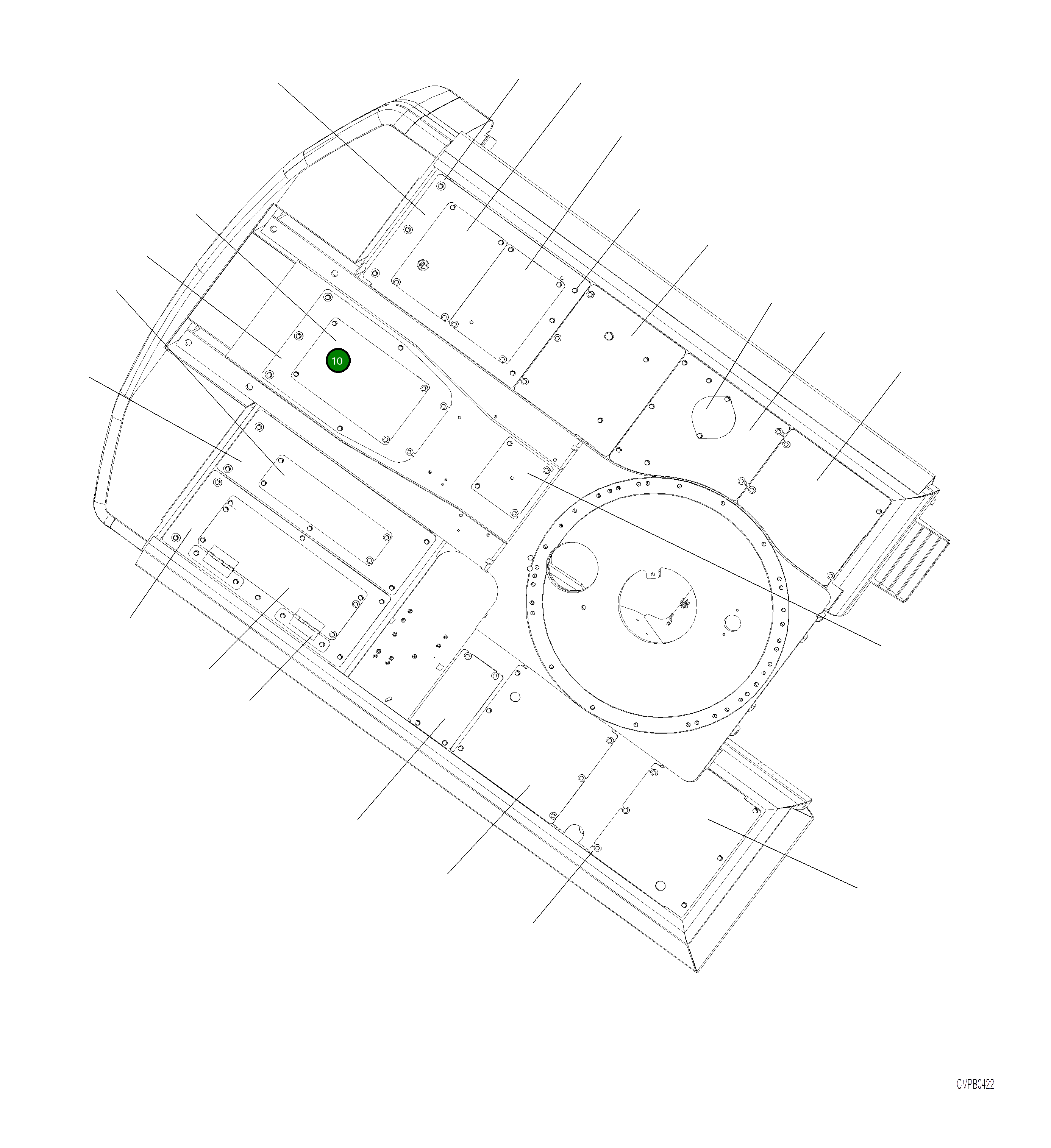 Крышка 2A5-54-16151  Komatsu