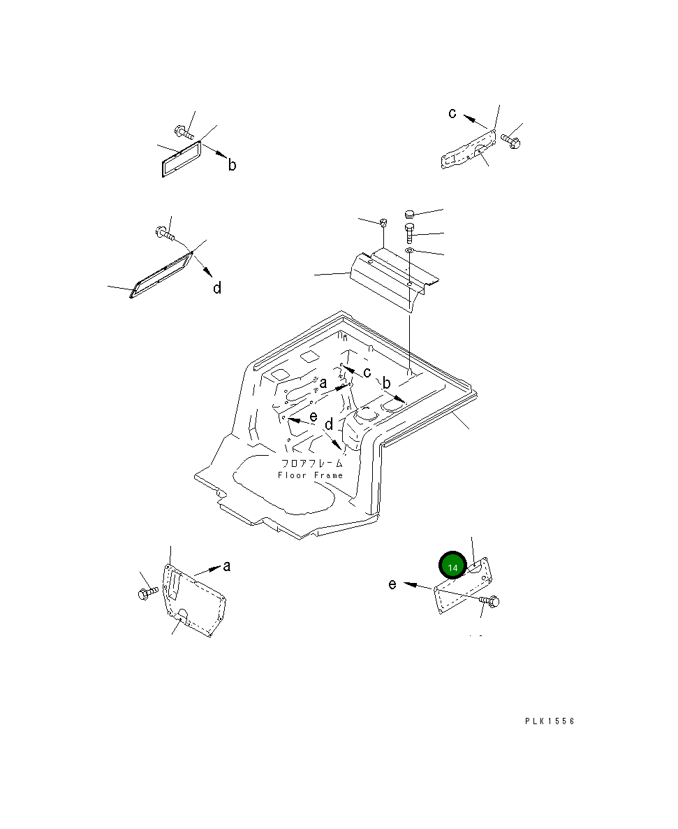 Крышка 14X-54-16350 Komatsu