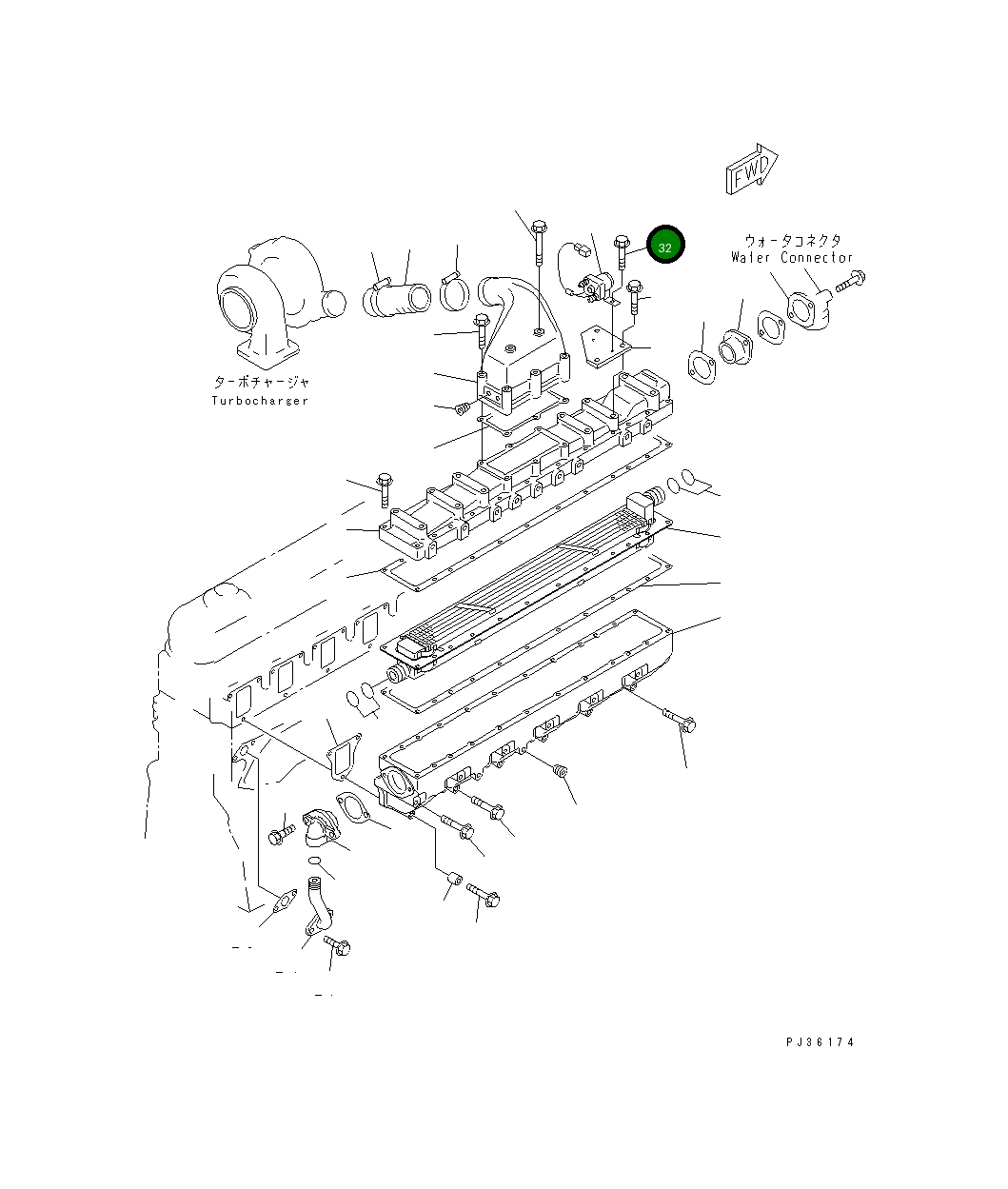Болт 01435-20608 Komatsu