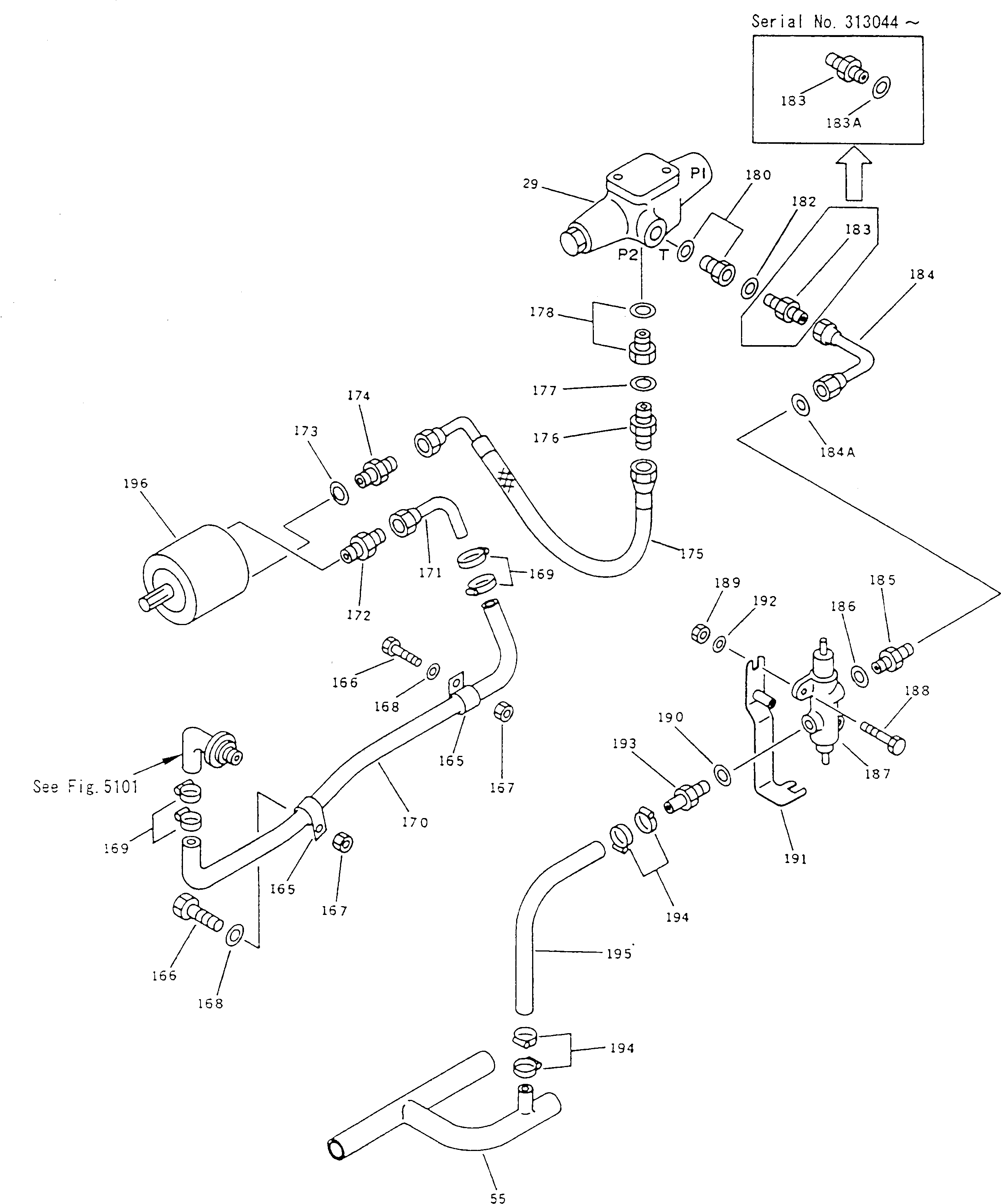 Кольцо уплотнительное (O-Ring) BW055633 Komatsu