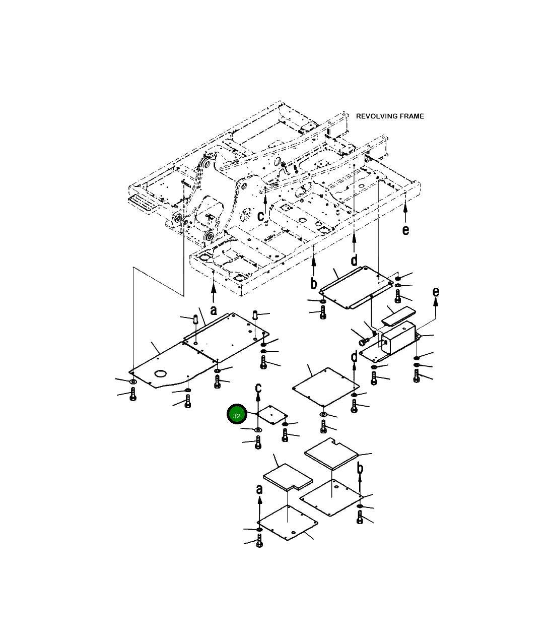 Крышка 206-54-21890  Komatsu