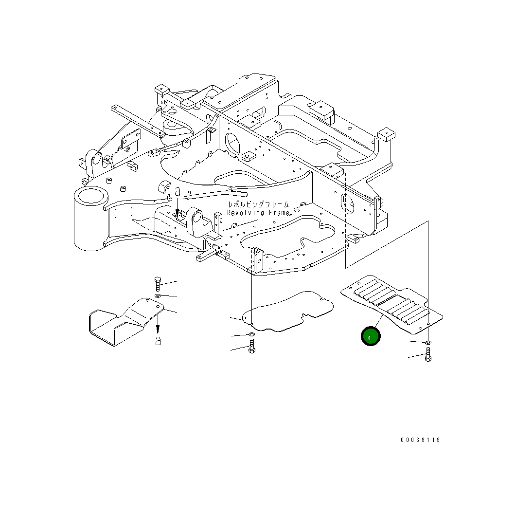 Крышка 22F-46-31531 Komatsu