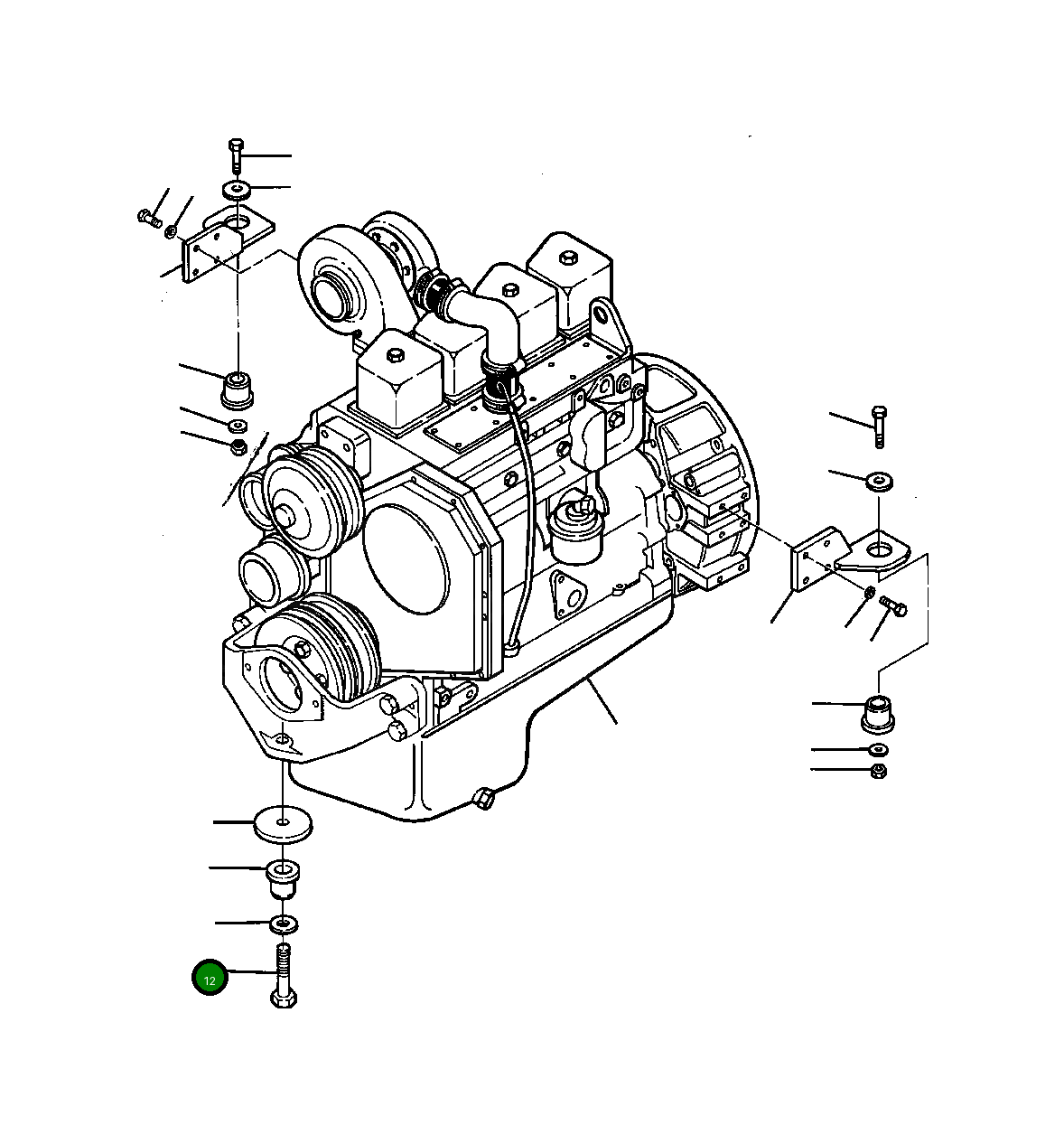 Болт 30 075 R1 Komatsu