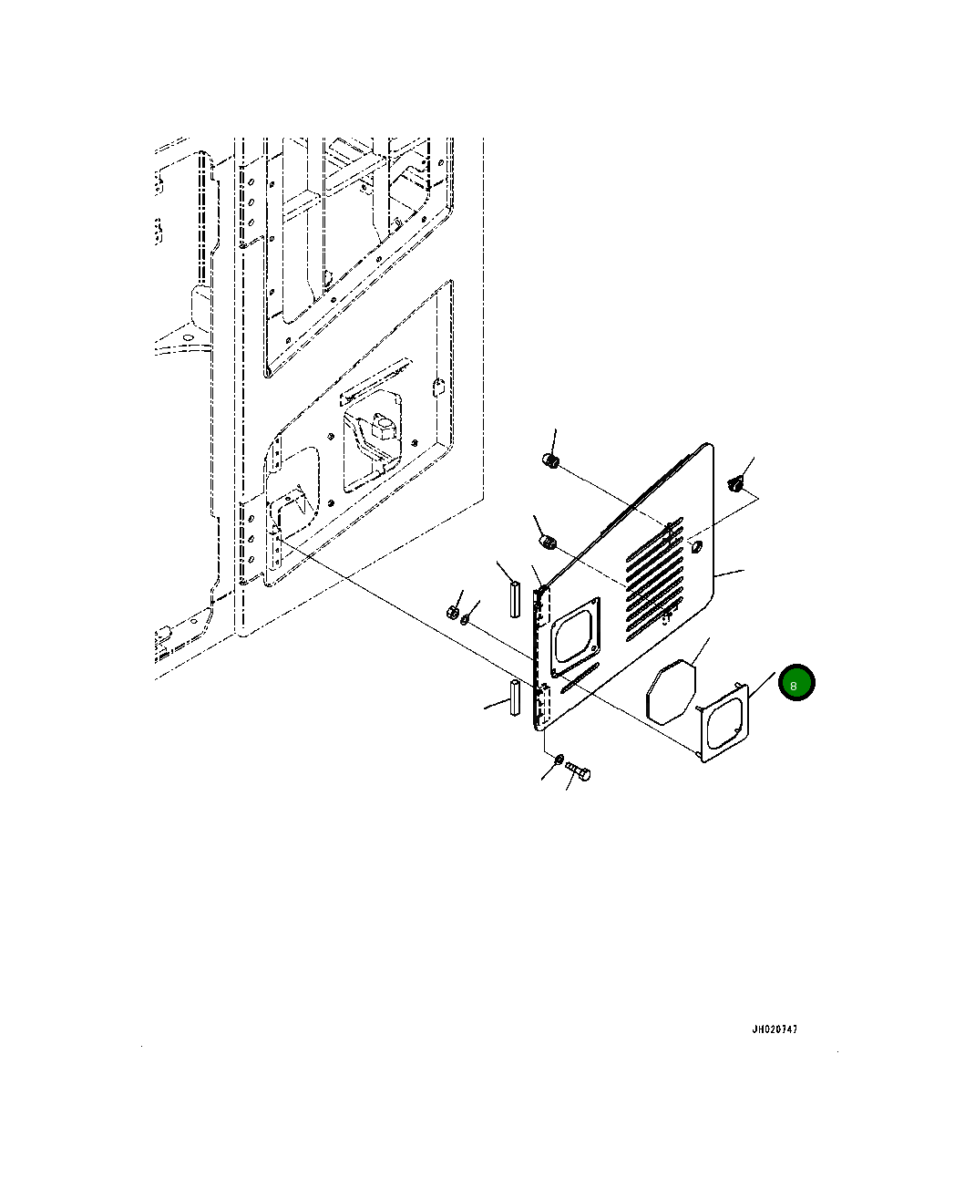 Крышка 4A2-53-11761 Komatsu