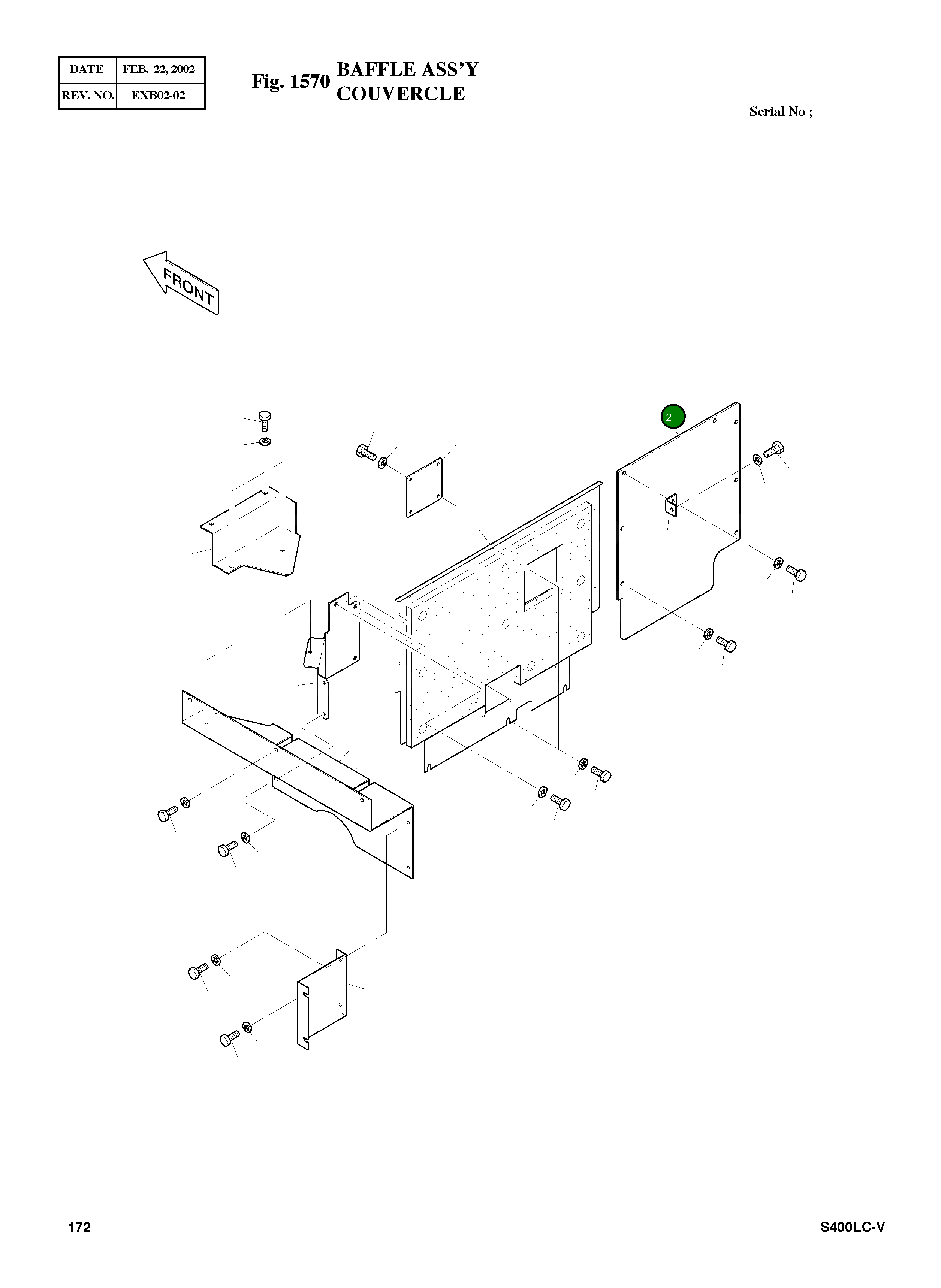 Крышка 2627-1167B Komatsu