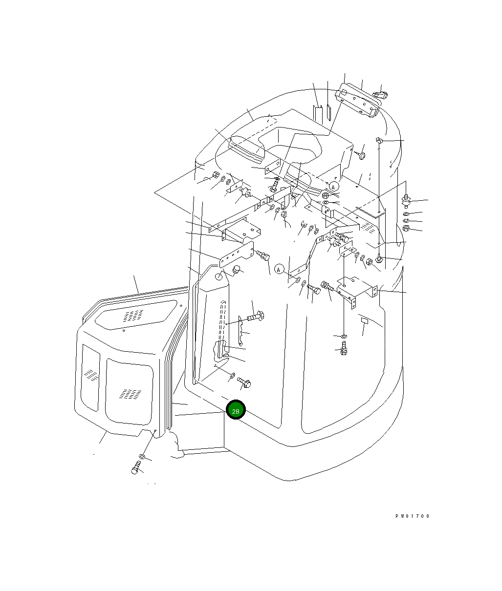 Болт YM172165-66980 Komatsu