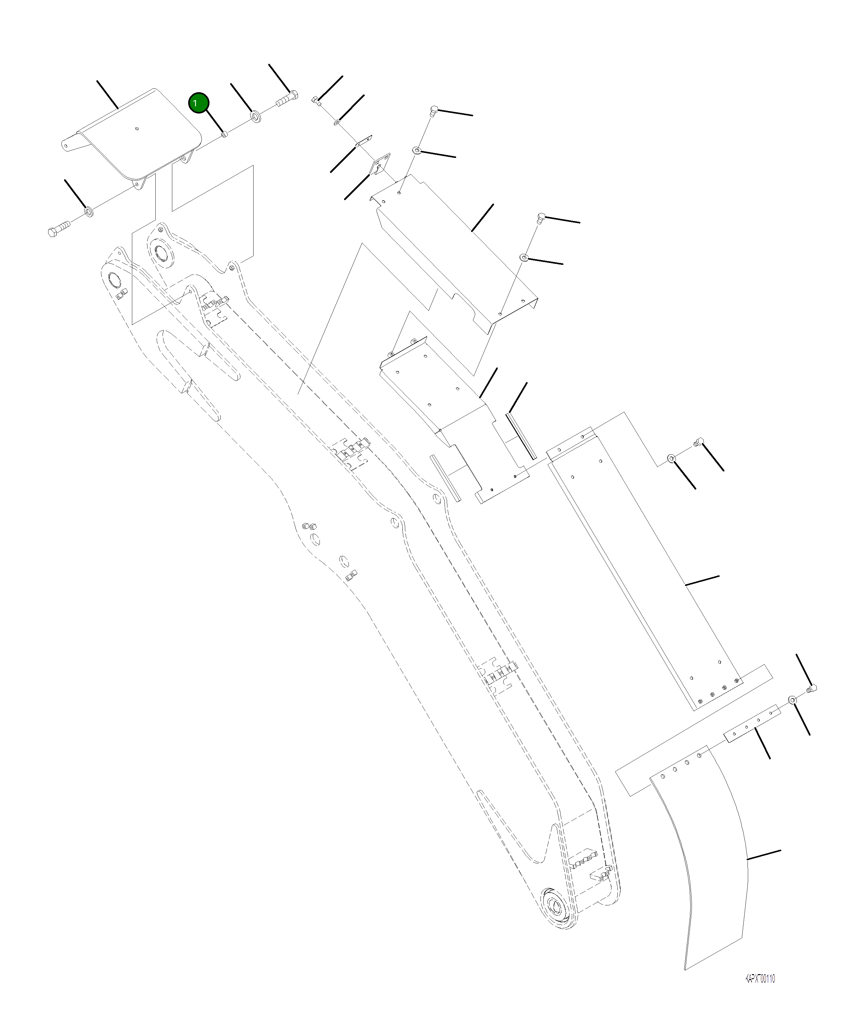 Крышка 4A1-70-21381 Komatsu