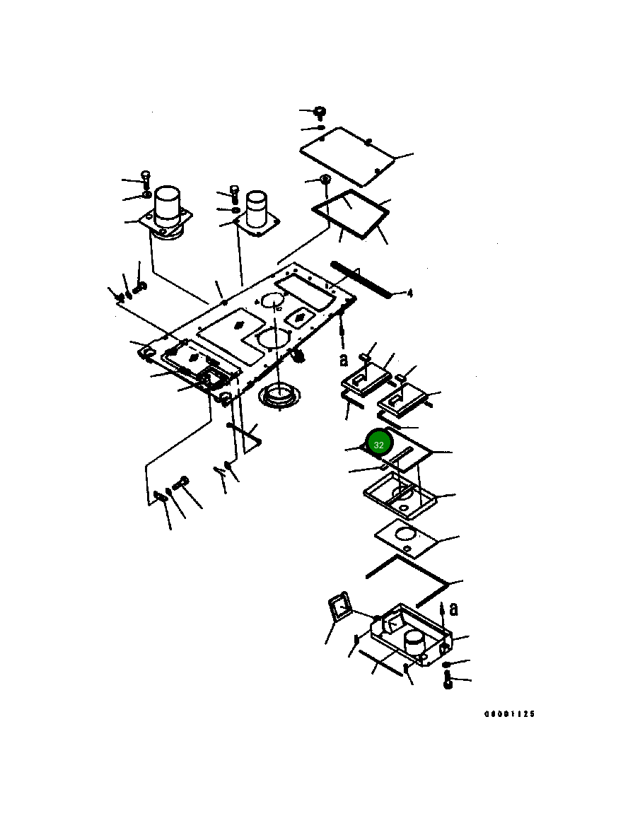 Крышка 124-54-52250  Komatsu