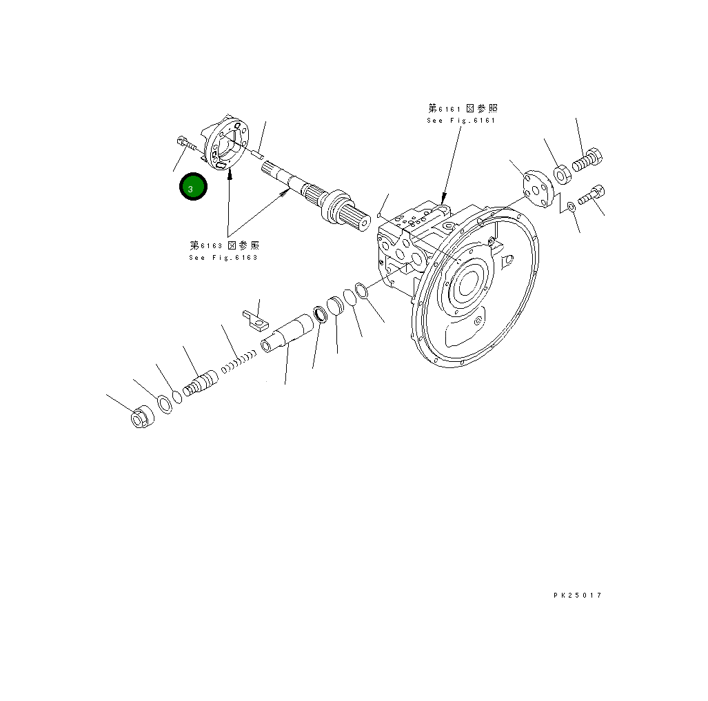 Болт 01252-61230 Komatsu