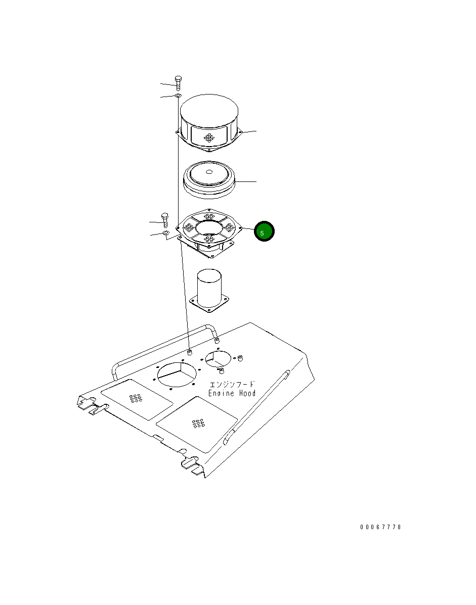Крышка 154-54-78680  Komatsu
