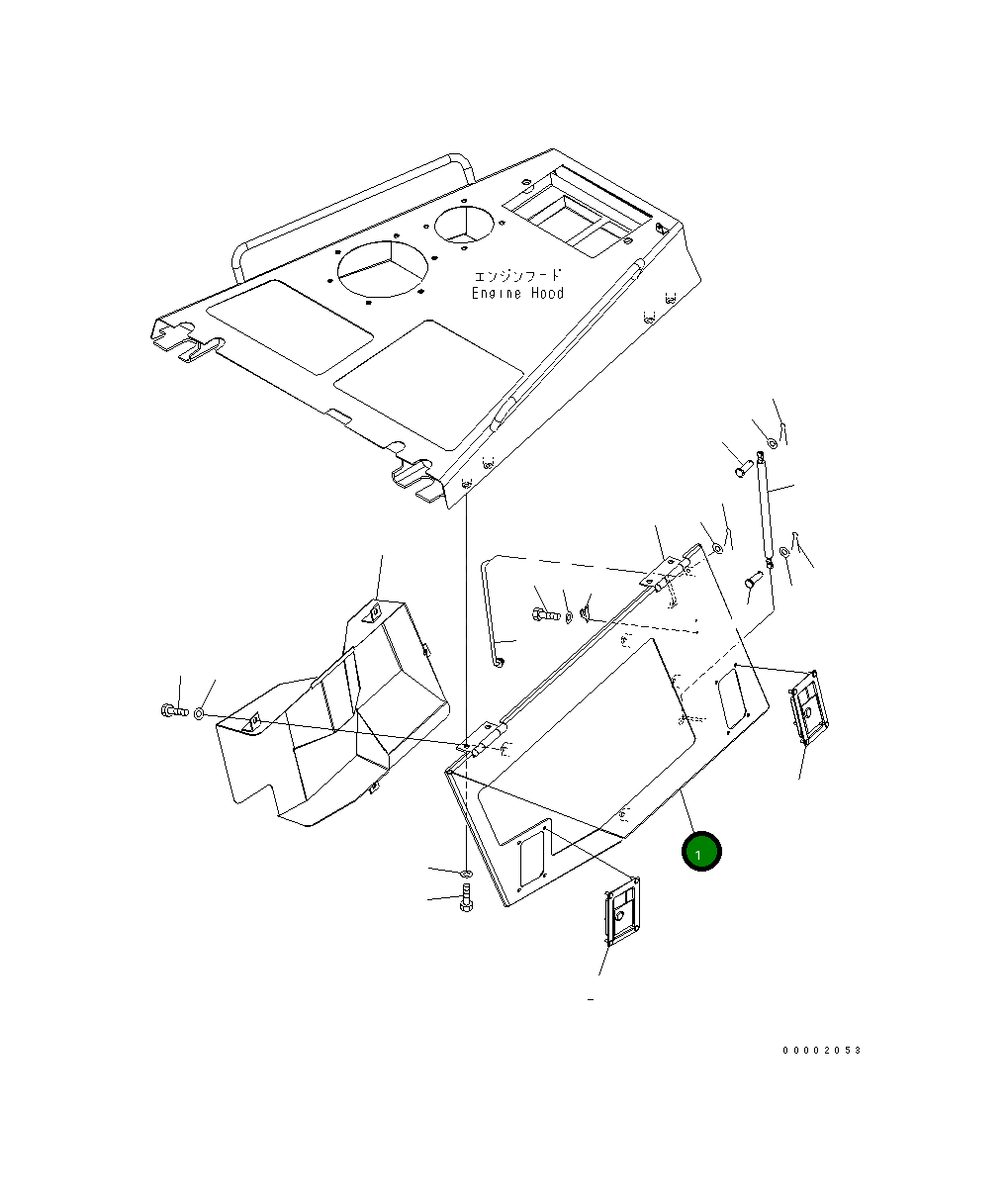 Крышка 154-54-74710 Komatsu