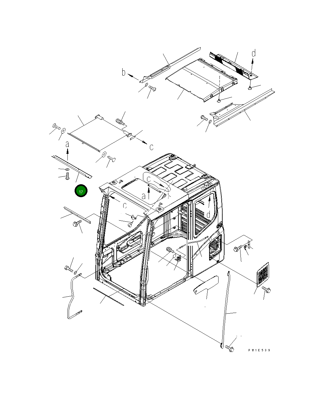 Крышка 21N-54-38391 Komatsu