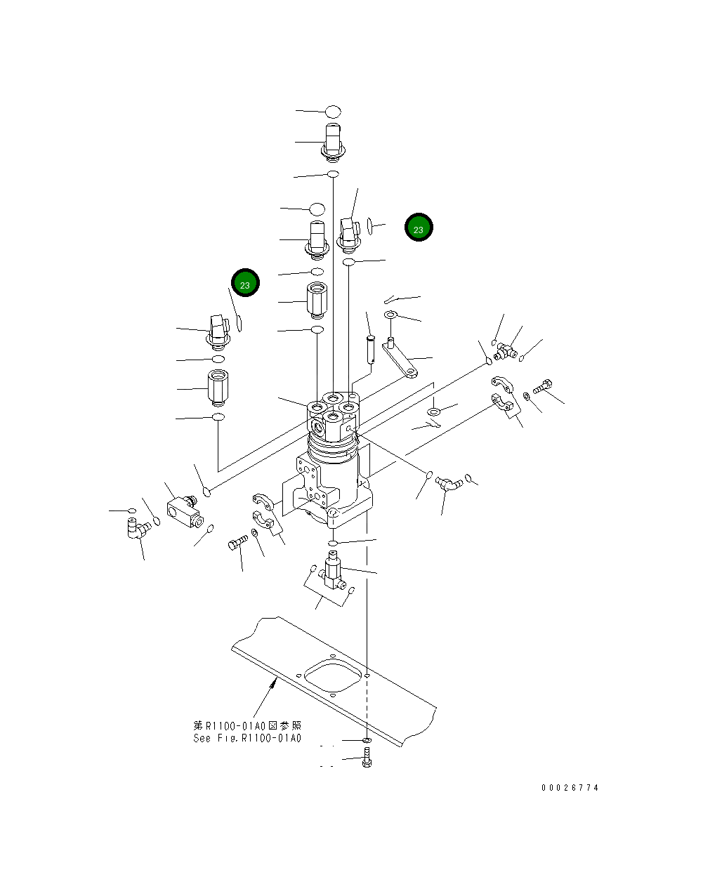 Кольцо уплотнительное (O-Ring) 208-62-62430 Komatsu