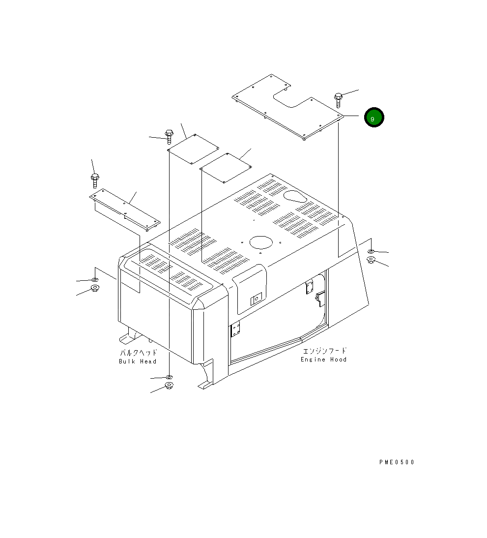 Крышка 423-J41-2120 Komatsu
