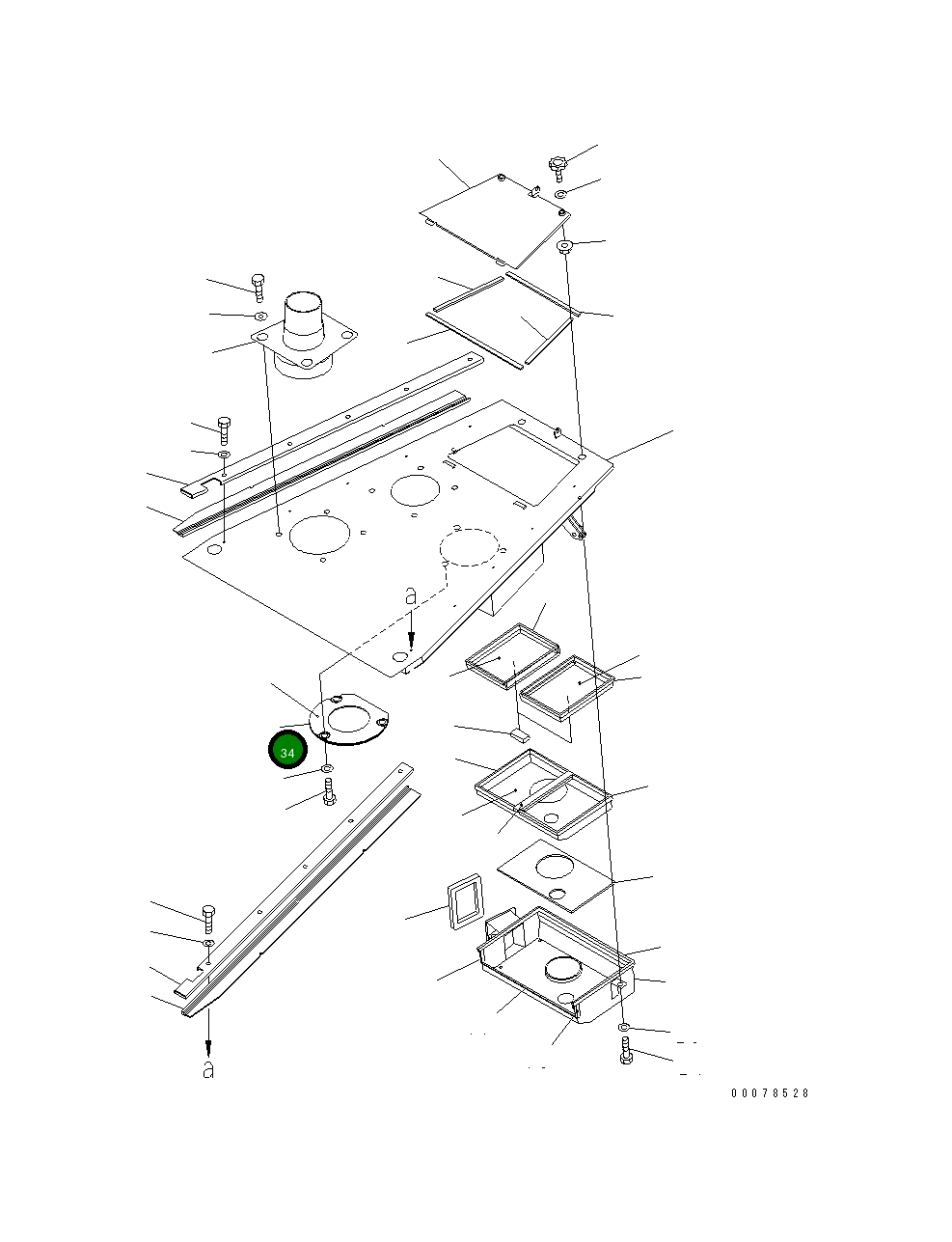 Крышка 134-54-65380 Komatsu