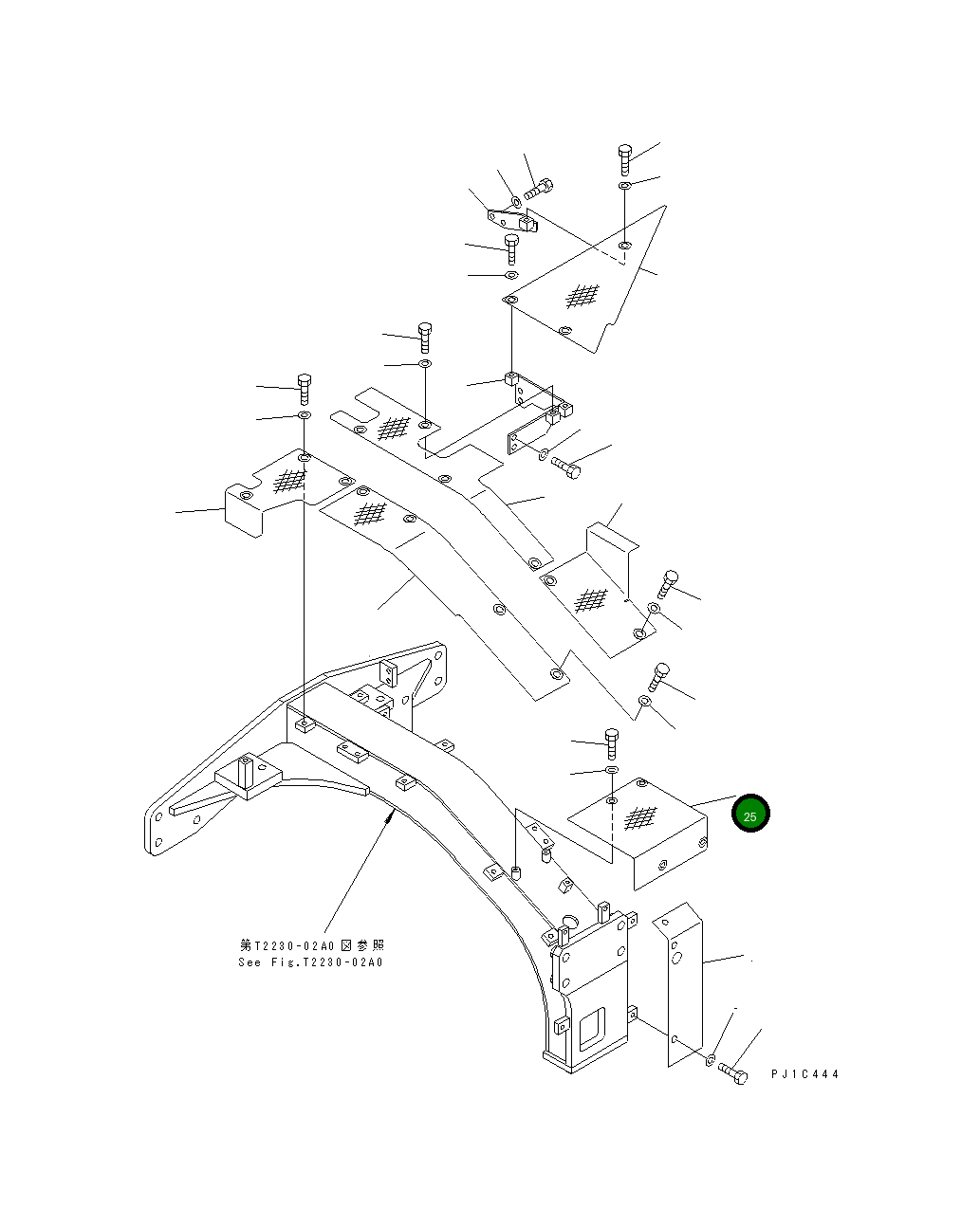 Крышка 156-54-23280 Komatsu