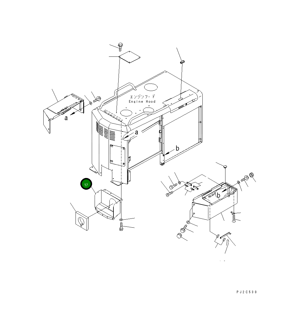 Крышка 23B-54-34451 Komatsu