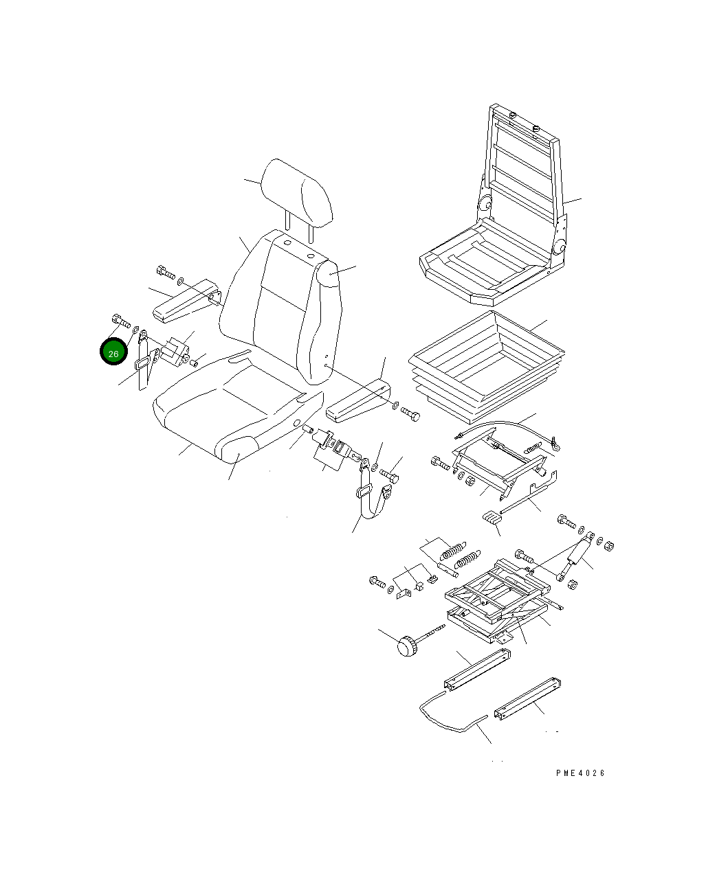 Болт BS158996  Komatsu
