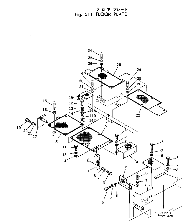 Болт 177-54-16190  Komatsu