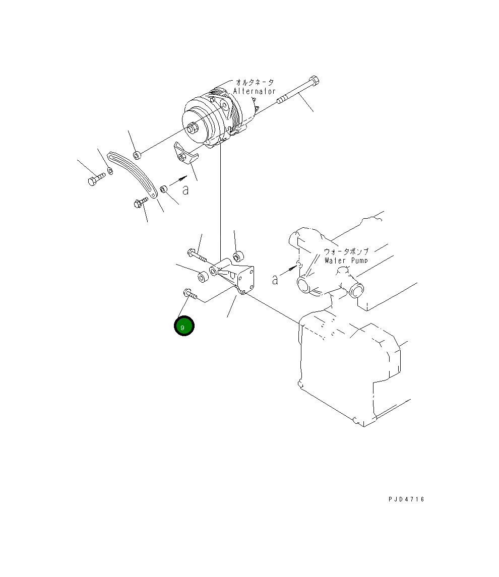 Болт 01435-20825 Komatsu