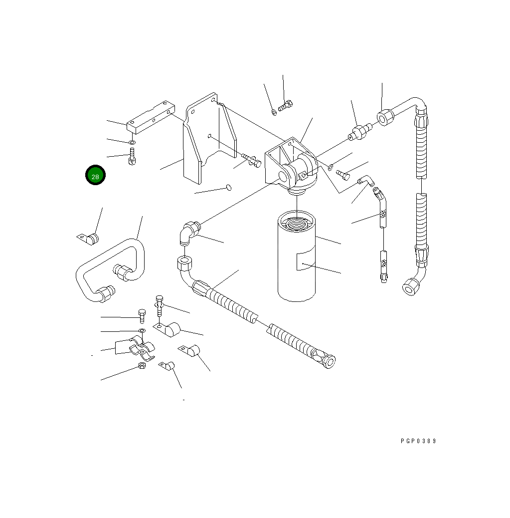 Болт CU3899390  Komatsu