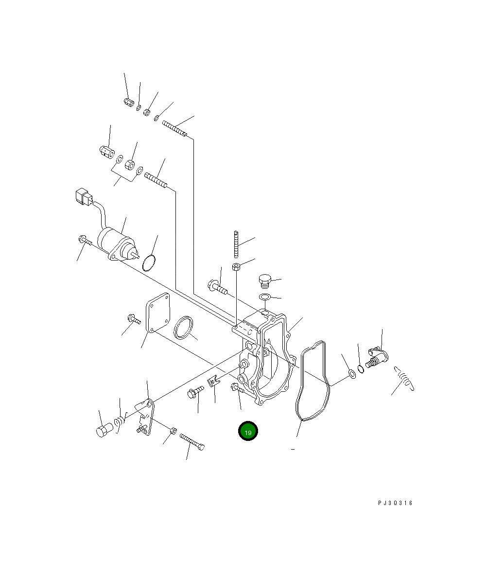 Болт YM26106-060202 Komatsu