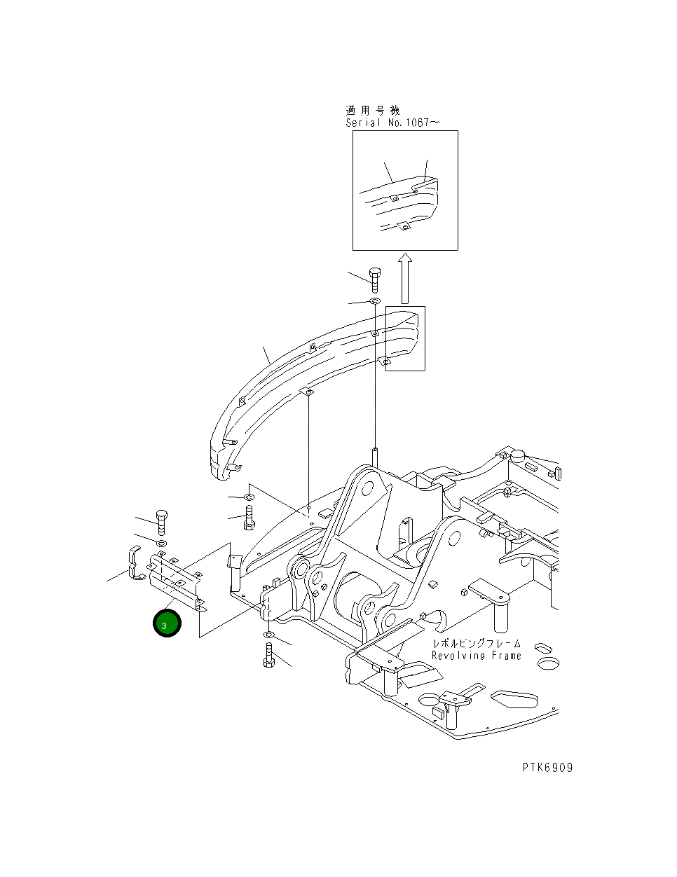 Крышка 21Y-46-12141  Komatsu