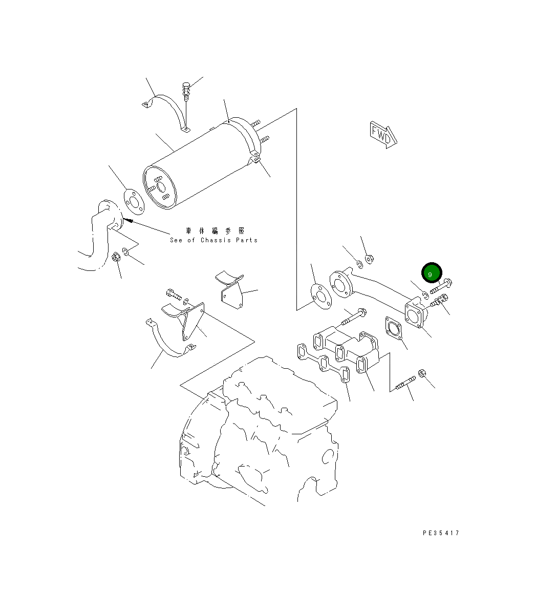 Болт YM26106-080702 Komatsu