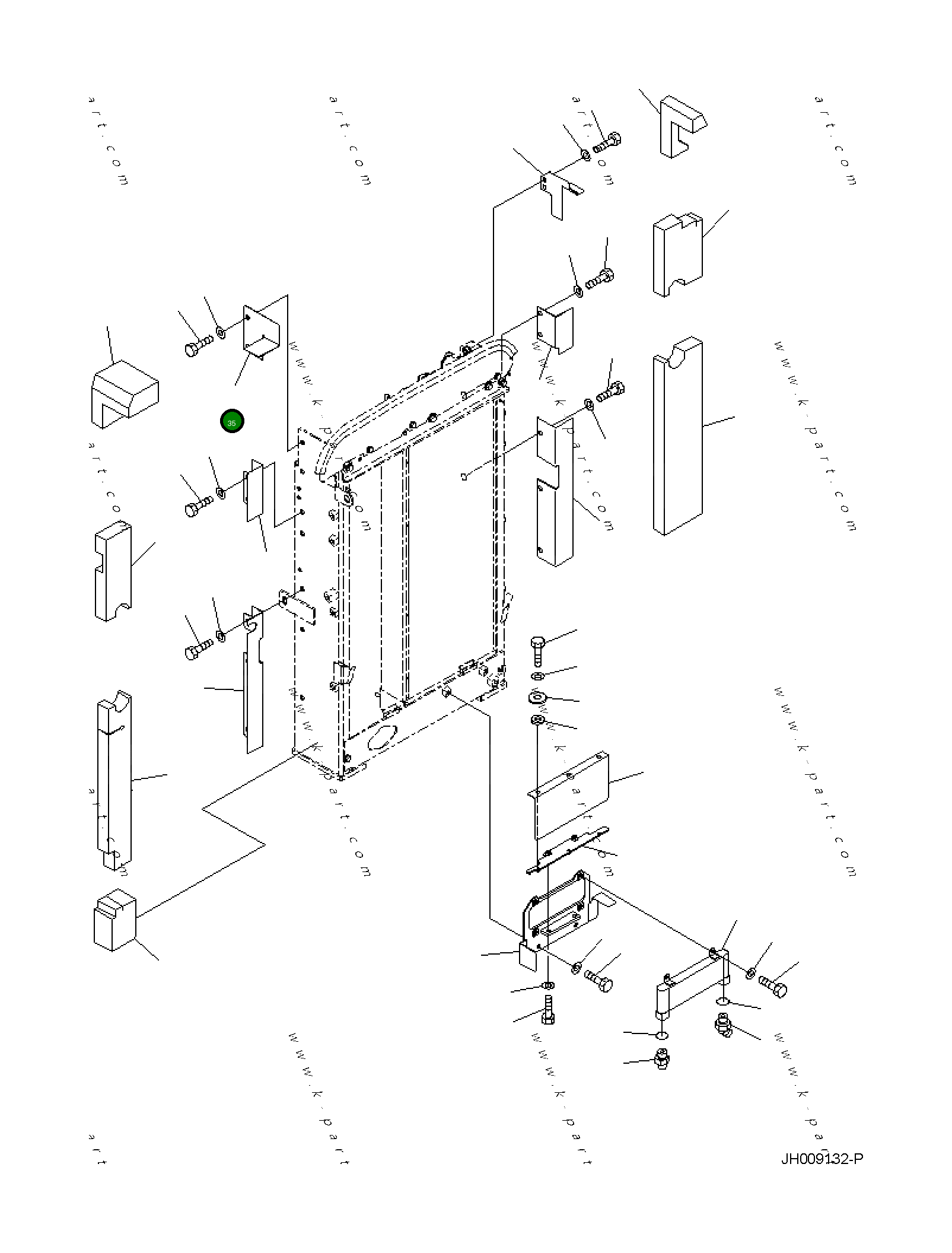 Крышка 21K-03-41731  Komatsu