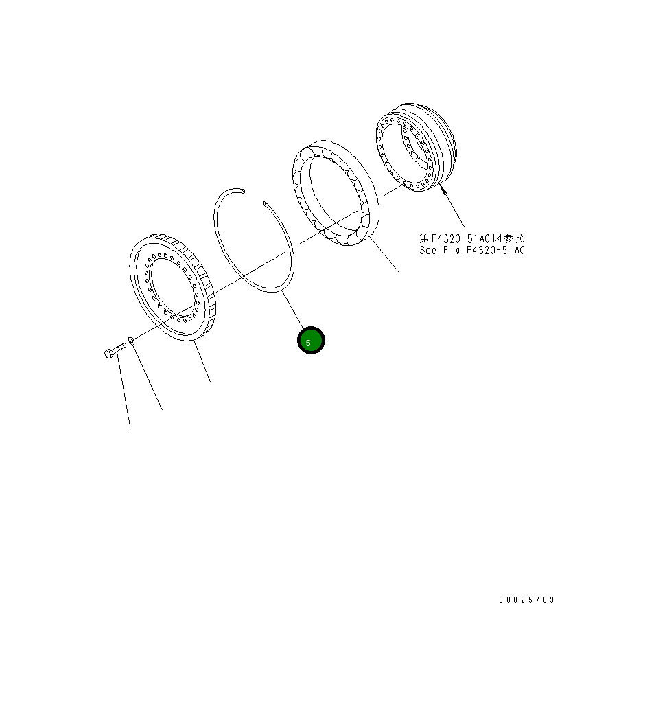 Кольцо 04071-00300 Komatsu