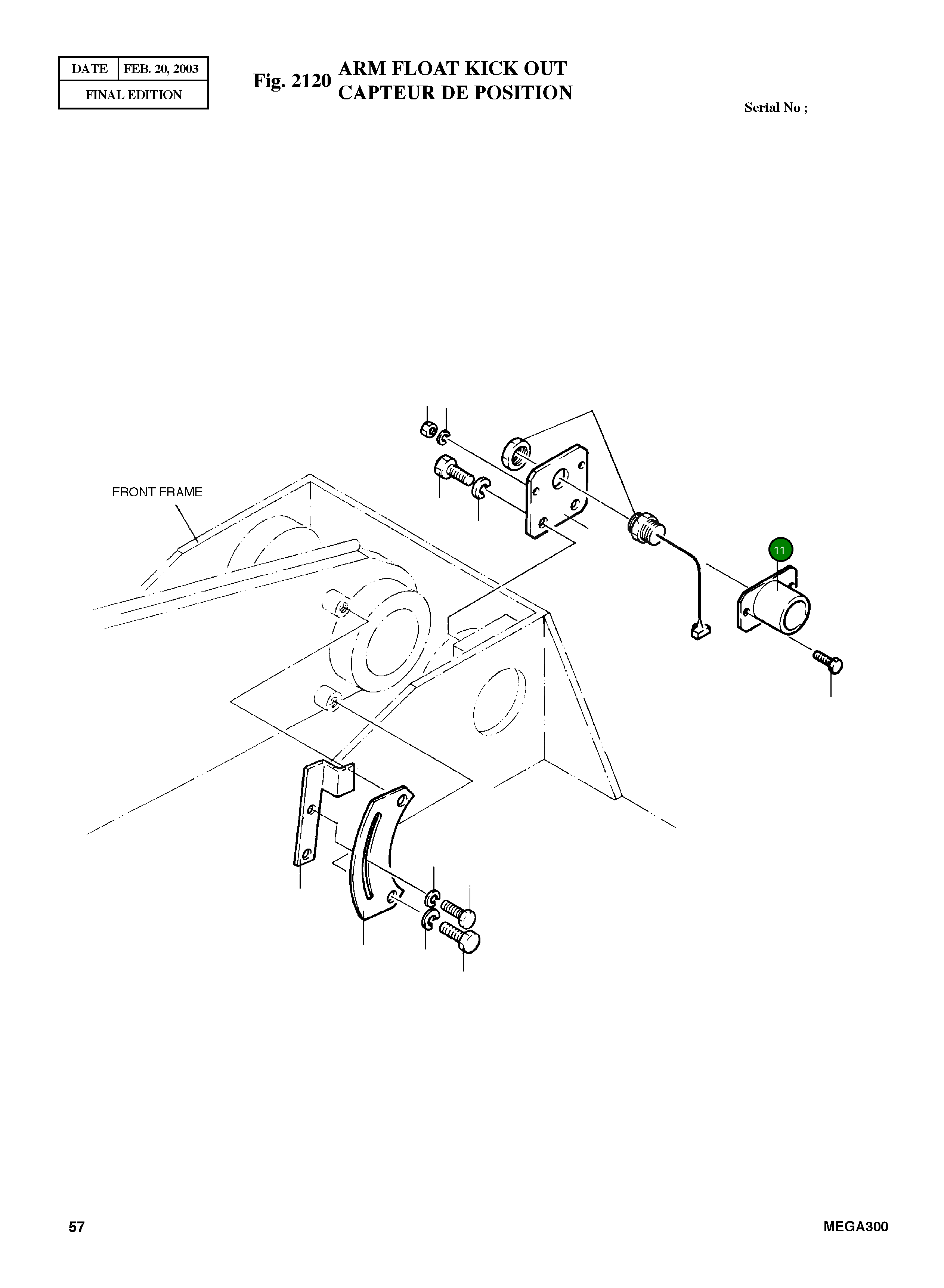 Крышка 4159-4008 Komatsu