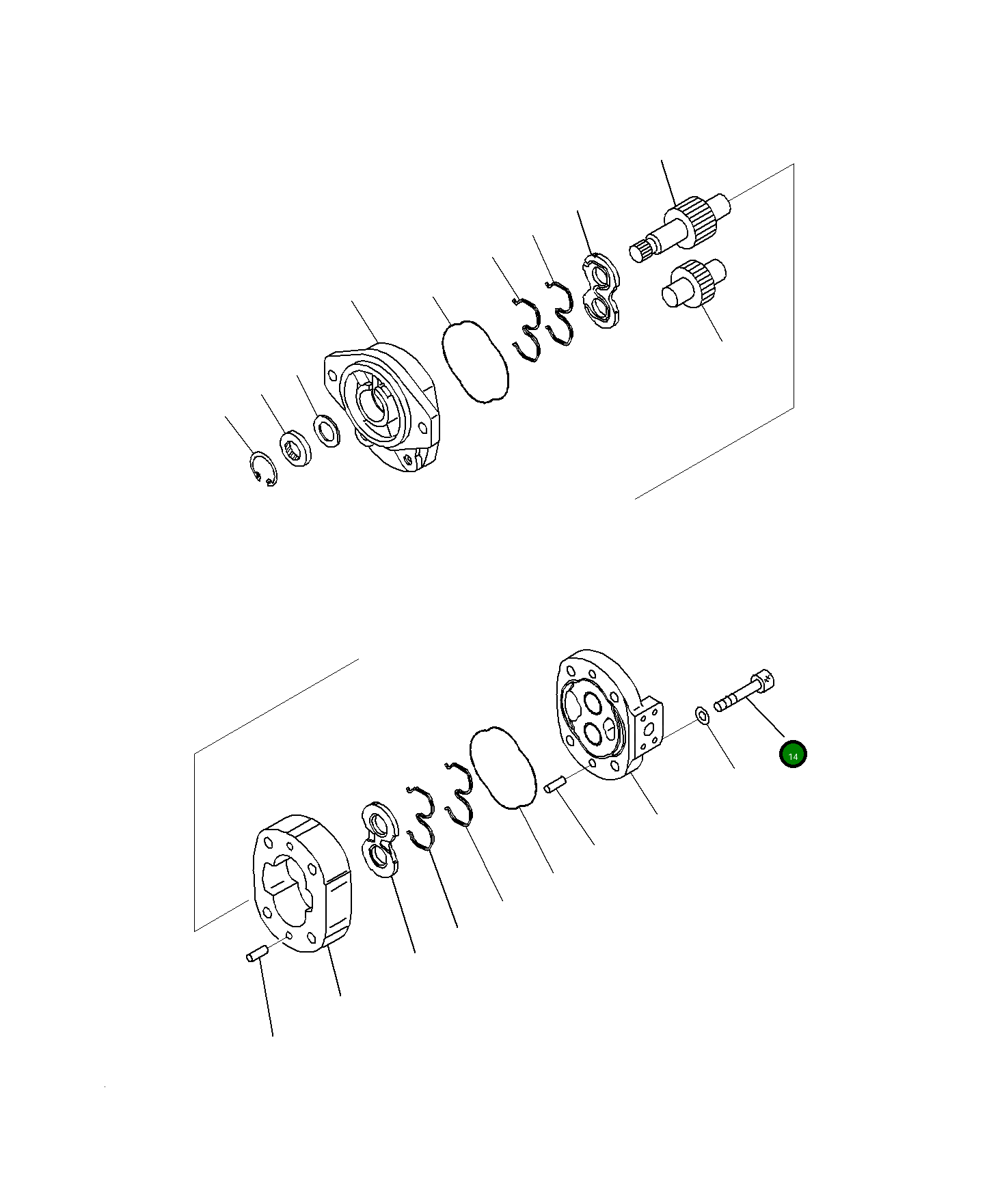 Болт 01253-61415  Komatsu