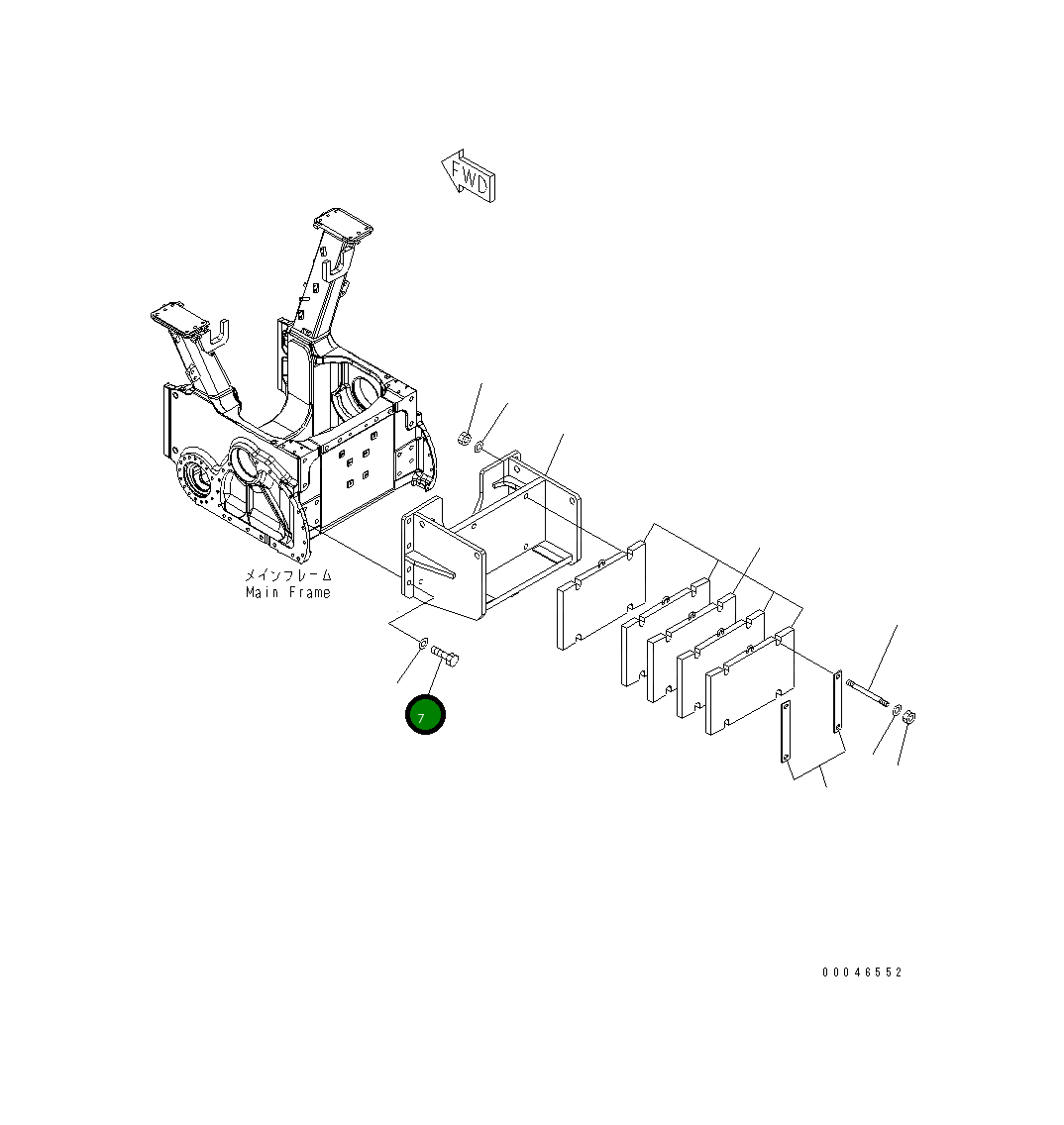 Болт 01018-33390 Komatsu