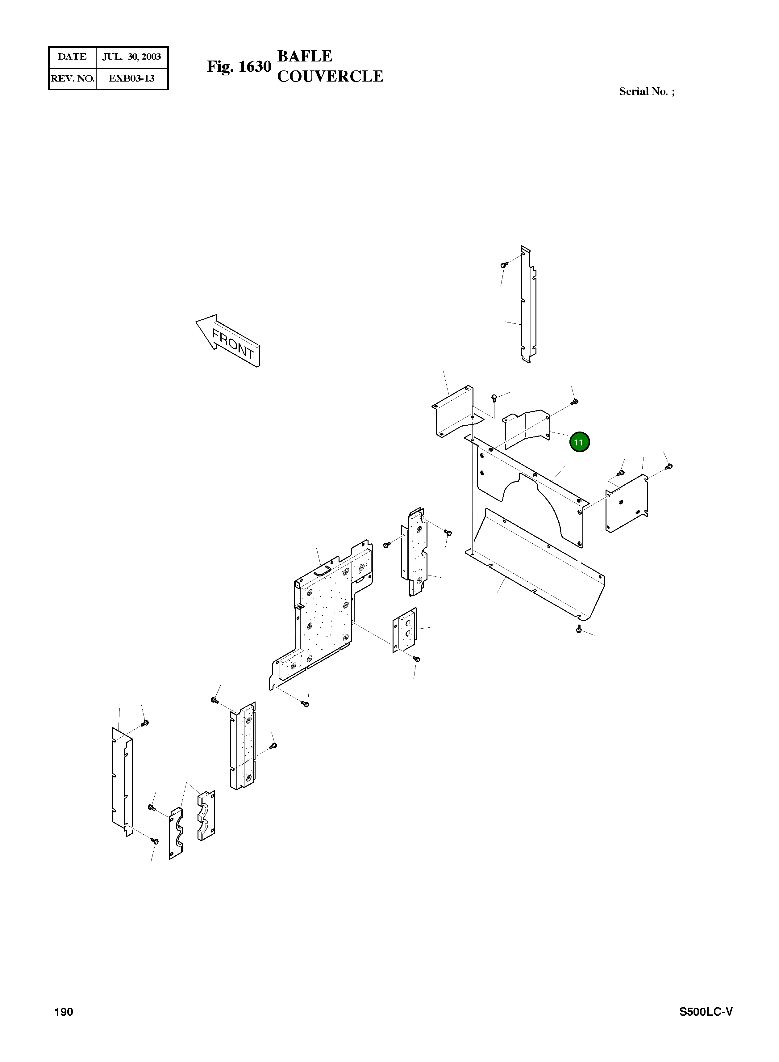 Крышка 621-01715  Komatsu