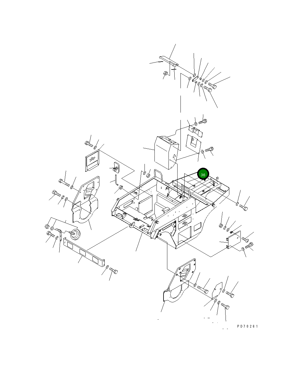 Крышка 266-10-75600 Komatsu