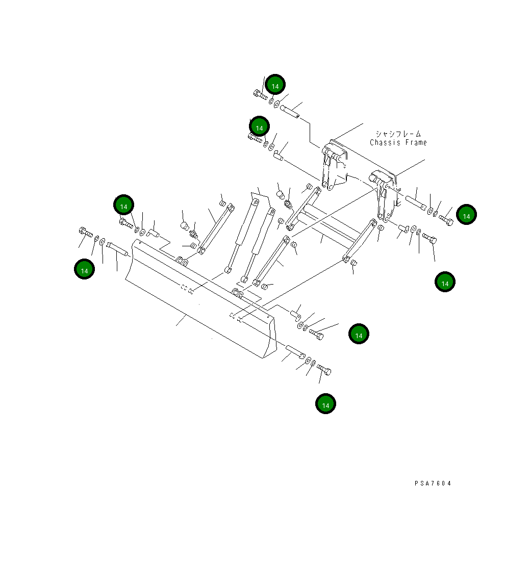 Болт 20G-47-K1460 Komatsu