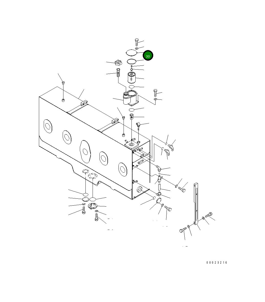 Крышка 21T-04-64530  Komatsu