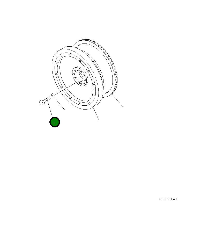 Болт 01050-32080 Komatsu