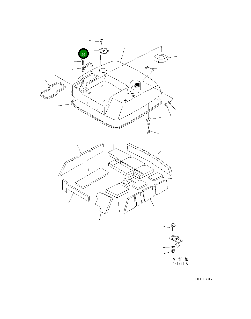 Крышка 362-07-43410 Komatsu