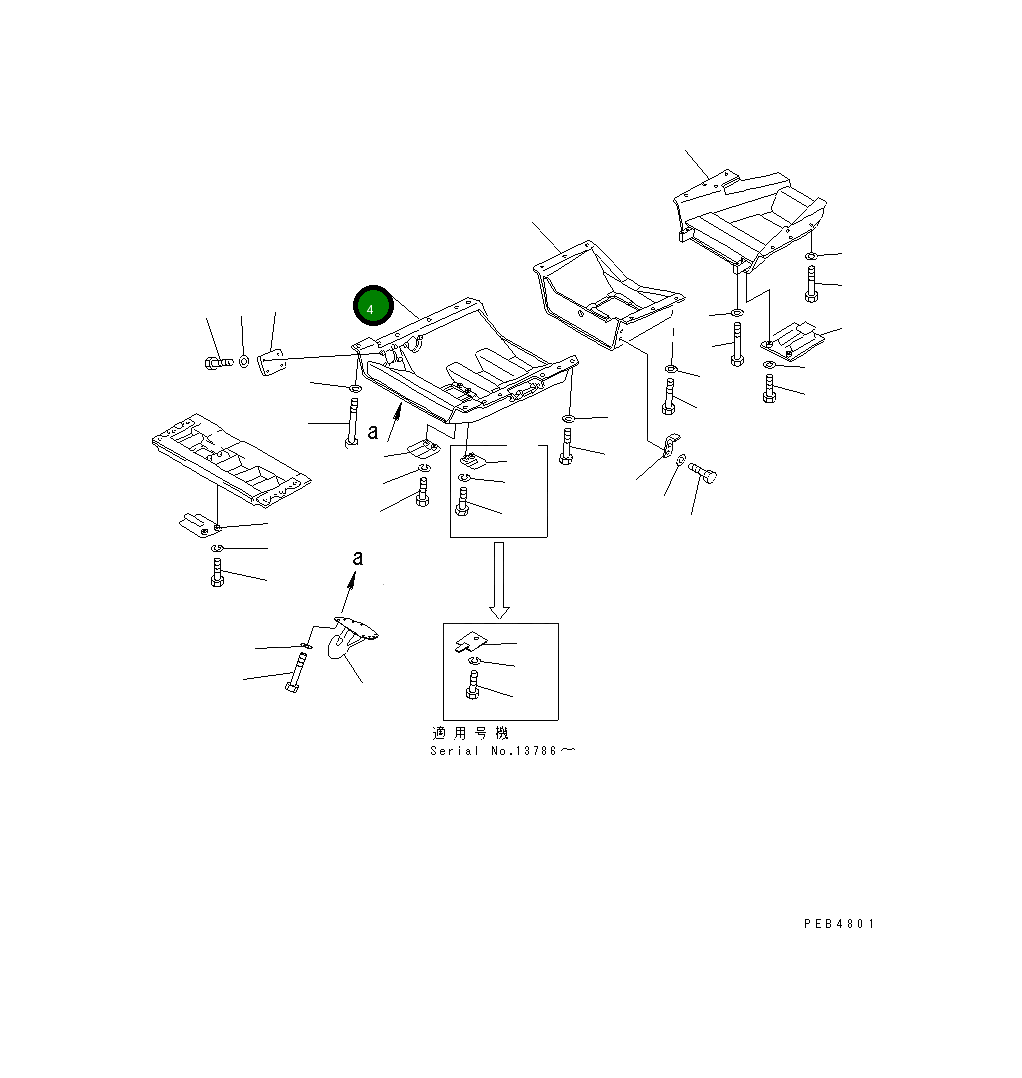 Крышка 195-54-16444 Komatsu