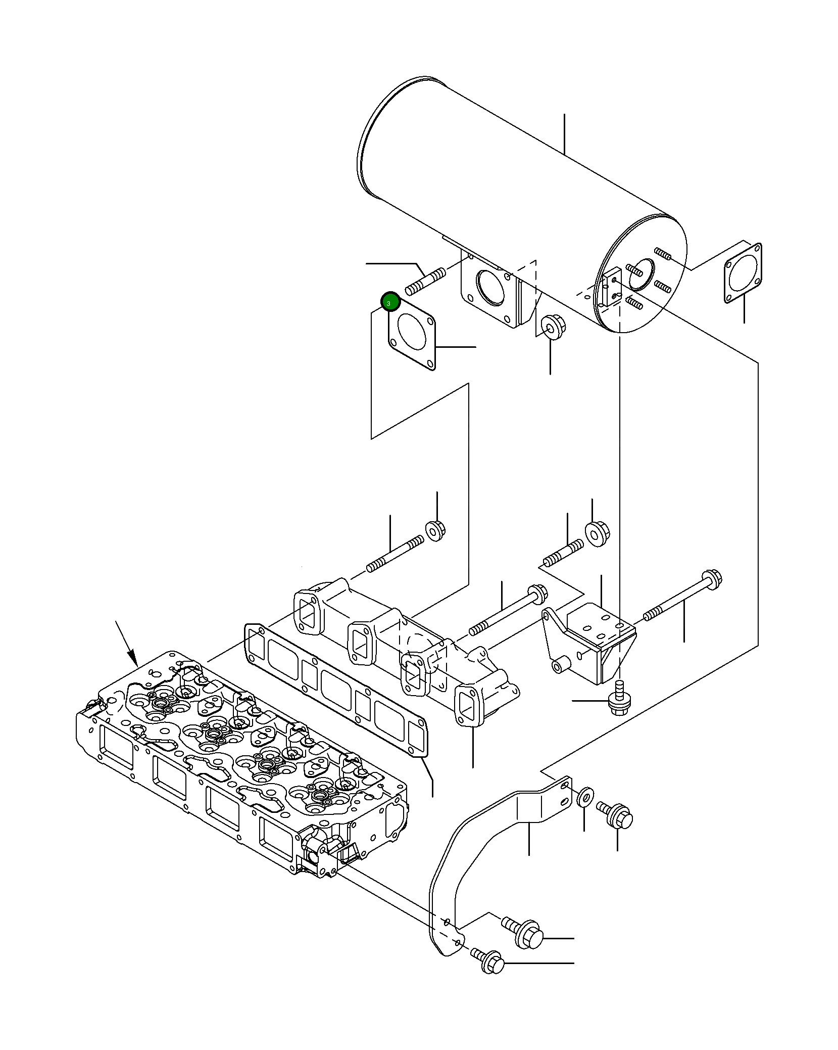 Болт YM119107-13190 Komatsu