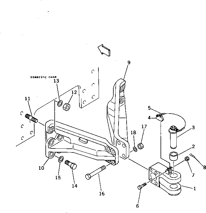 Болт 01018-23995  Komatsu