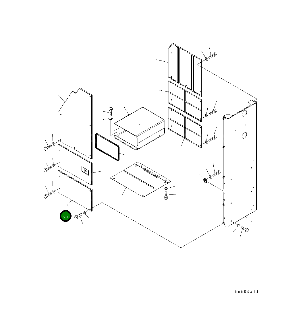 Крышка 427-54-26980  Komatsu