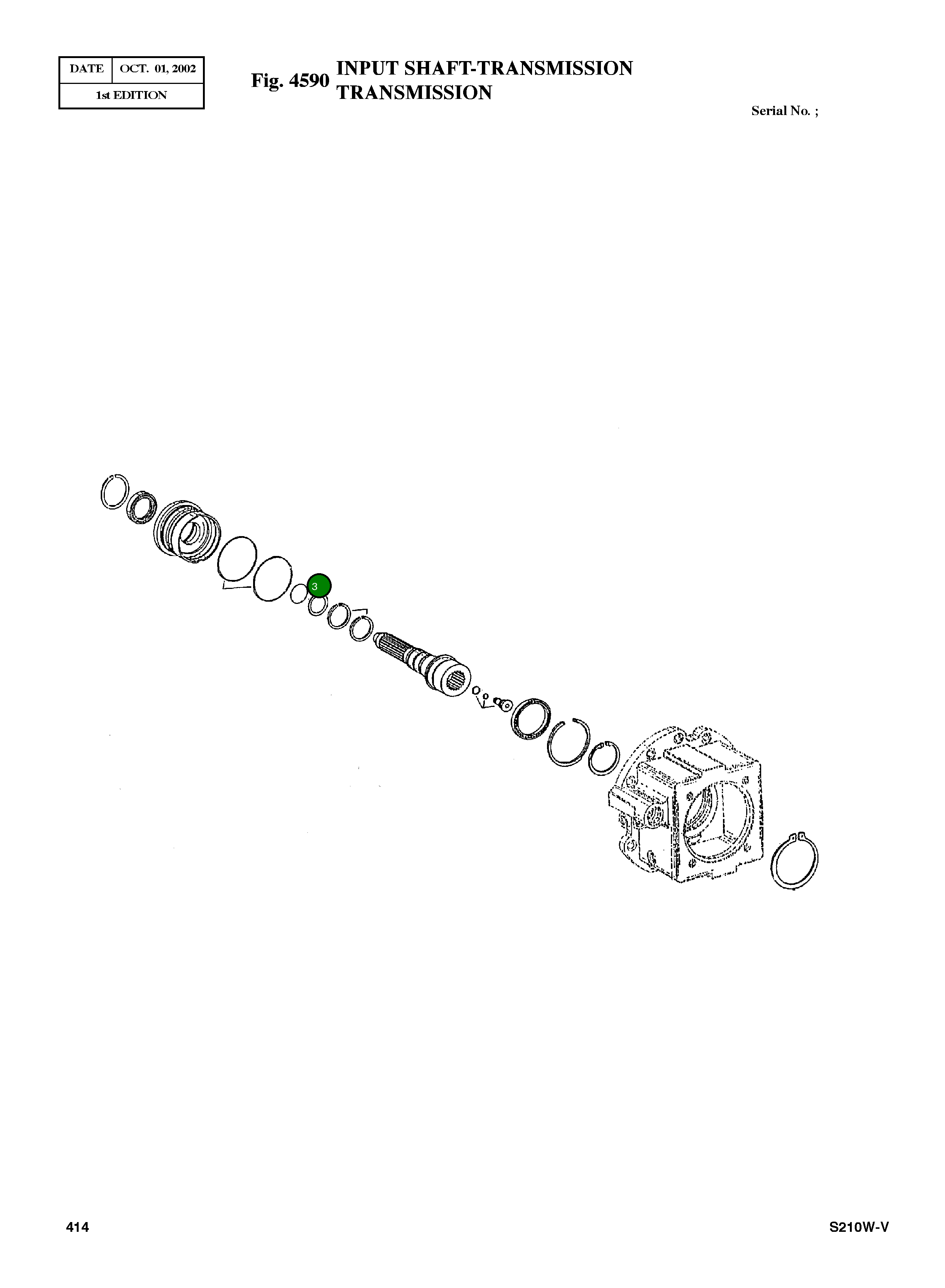 Кольцо уплотнительное (O-Ring) 0634 313 592  Komatsu